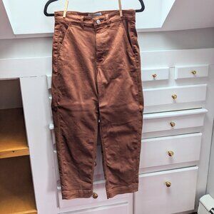 [SOLD] Everlane Straight Leg Crop in Cocoa Brown